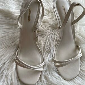 Larroude Cream Annie Women's Sandals